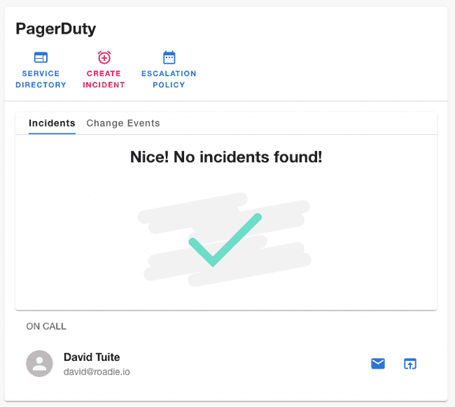 PagerDuty plugin in Roadie Backstage